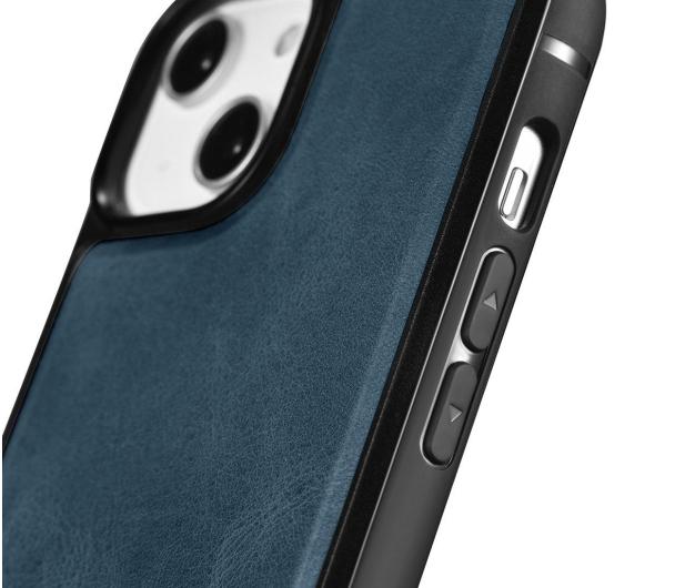 iCarer Leather Oil Wax do iPhone 14 Plus niebieski 6975092685951 - 1201115 - zdjęcie 5